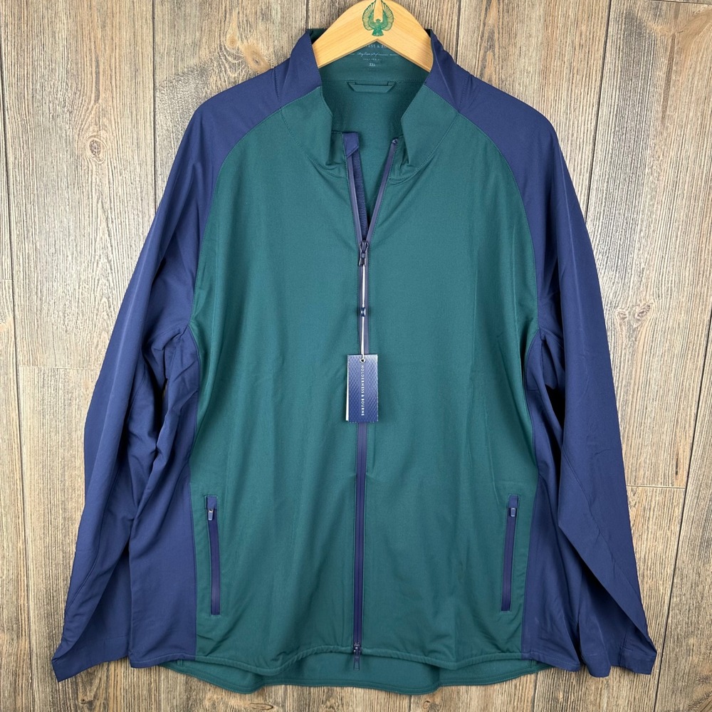 Holderness & Bourne The Hyde Jacket NWT Pine Green Navy XXL Dry Luxe Performance